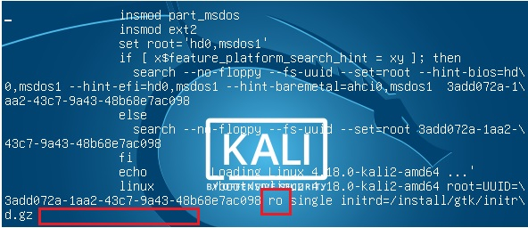 kali linux password forget